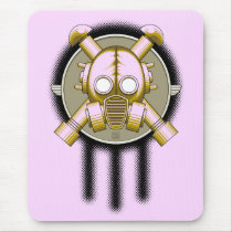 art deco gasmask trinity mousepads