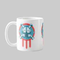 art deco gasmask trinity mugs