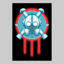 Art Deco Gasmask Trinity posters