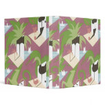Art Deco Geometric Abstract Bird Animal Print binders