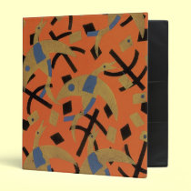 Art Deco Geometric Bird Abstract Binder binders