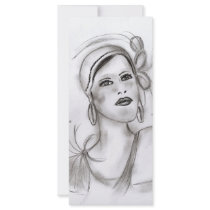 Art Deco Girl Custom Rack Cards
