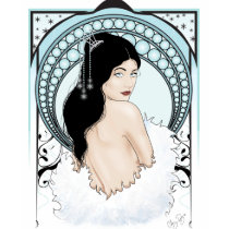 Art Deco girl t-shirts by RavenwolfDesign Art Deco girl t-shirts