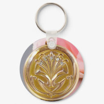 Art-Deco Gold Floral Locket keychains by lilandluckysloot Art-Deco Gold Floral Locket keychains