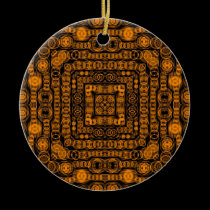 Art Deco Gold Retro Squares Abstract Art ornaments