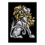animal, architectural, art, deco, lion, cat,