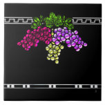 Art Deco Grapes (Ceramic Tile) tiles