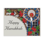 Art Deco Hanukkah Candle Postcard