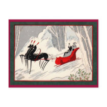 Art Deco holliday Postcard