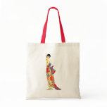 Art Deco Lady in formal Gown Tote Bags