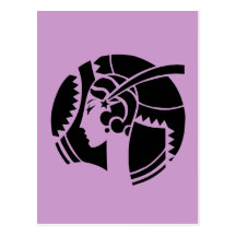 Art Deco Lady Postcard