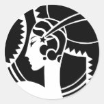 Art Deco Lady Sticker
