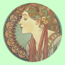 Art Deco Lady Stickers stickers