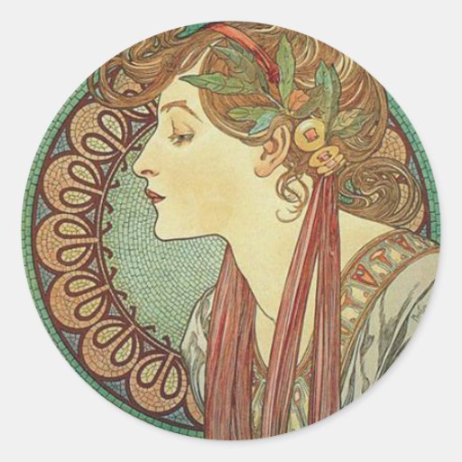 Art Deco Lady Stickers