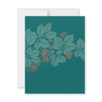 Art Deco Leaves and Berries Stencil Invites