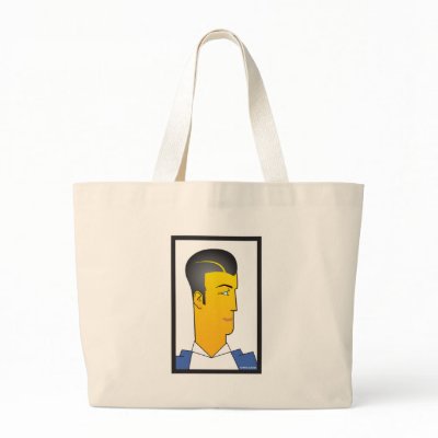 Art Deco Man Canvas Bags by frengi