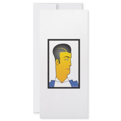 Art Deco Man Custom Rack Card by frengi