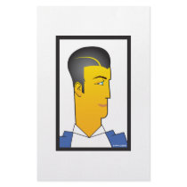 Art Deco Man Customized Stationery