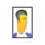 Art Deco Man Round Stickers