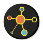 Art Deco Molecule Refrigerator Magnets