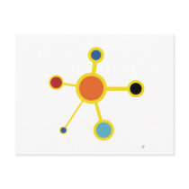 Art Deco Molecule postcards by evrose Art Deco Molecule postcards