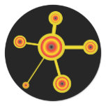 Art Deco Molecule with Sunburst Stickers