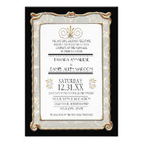 Art Deco Nouveau Gatsby Style Gold n Lace Look Card