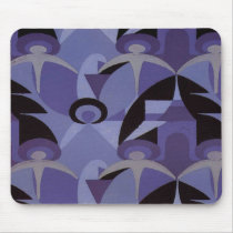 Art Deco Pattern-Blue mousepads