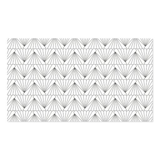 ART DECO PATTERN in GRAY Business Card (front side)