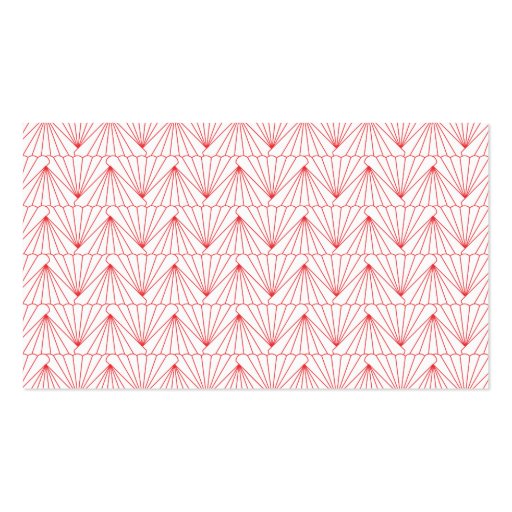 ART DECO PATTERN in RED Business Card Templates (front side)