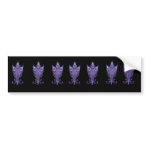 Art Deco Peacock Feathers Wedding Theme Bumper Sticker