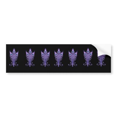 Art Deco Peacock Feathers Wedding Theme Bumper Sticker by JaclinArt