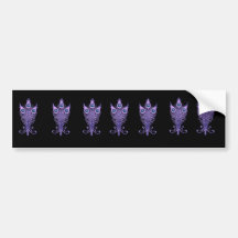 Art Deco Peacock Feathers Wedding Theme Bumper Sticker