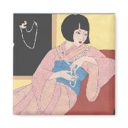 Art Deco Pearls magnet