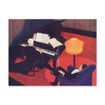 Art Deco Piano Player in Lounge Postcards