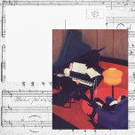 Art Deco Piano Player in Lounge Post Card