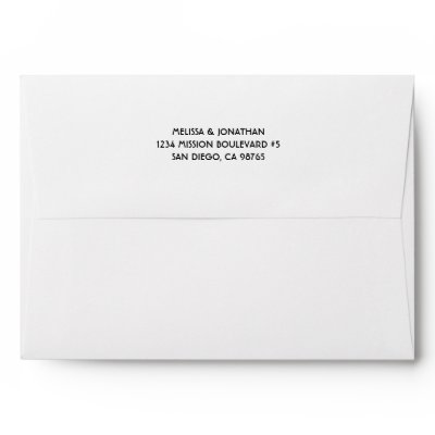 Art Deco print custom return address wedding Envelope by FidesDesign