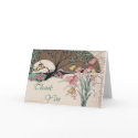 Art Deco Prints Love Birds Thank You Card