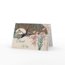 Art Deco Prints Love Birds Thank You Card by ArtDecoPrints Art Deco Prints Love Birds Thank You Card