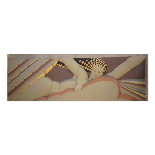 Art Deco Profile Card Business Card (front side)