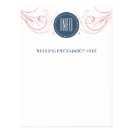 Art Deco purple and taupe information card Postcards