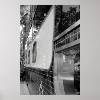 Art Deco Restaurant Exterior Poster print