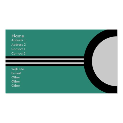 Art Deco Retro Business/Networking Profile Card Business Card Template (front side)