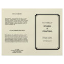 Art deco retro Hollywood glam wedding program flyer