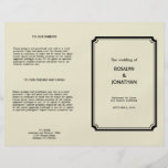 Art deco retro Hollywood glam wedding program Flyer Design