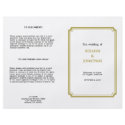Art deco retro Hollywood white tan wedding program flyer