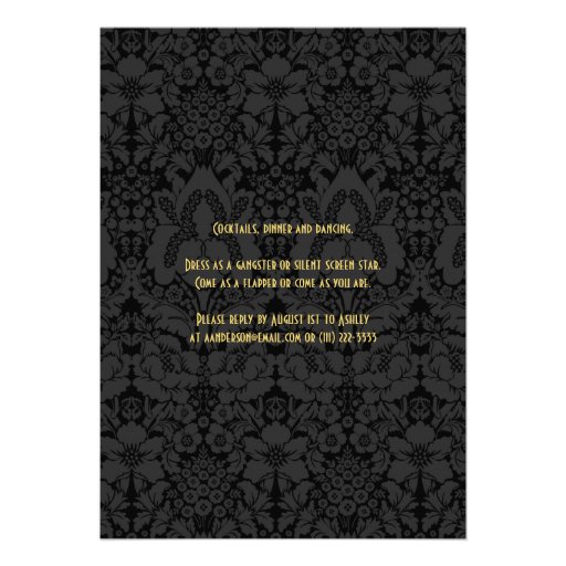 Art Deco Roaring 20s Twenties Engagement Party Invitation