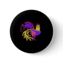 Art Deco Rooster (Jewel Tone) buttons by pidgiefund Art Deco Rooster (Jewel Tone) buttons