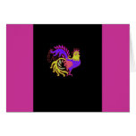 Art Deco Rooster (Jewel Tone) Greeting Card