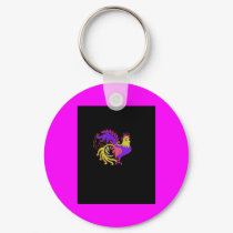 Art Deco Rooster (Jewel Tone) keychains
